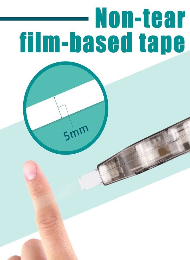 Lzerking Correction Tape, White, 16 count, Instant White It Out,Tape is Mess-free and Tear Resistant, Applicator for Instant Corrections, 1/5 Inch X 32.8 Ft (5mmx10m) - Image 3