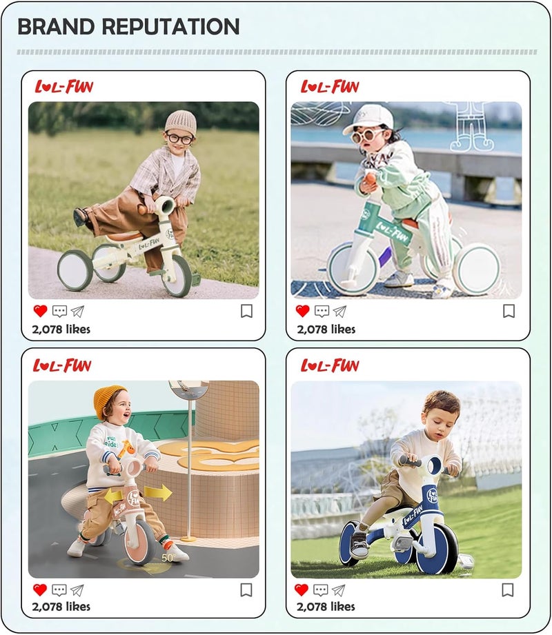 LOL-FUN 4 in 1 Toddler Balance Bike - Image 3