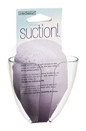 InterDesign iDesign Plastic Self-Draining Suction Cup Wall Mount Kitchen Sink Bar Soap Holder - 2.5" x 3.5" x 6", Clear - Image 4