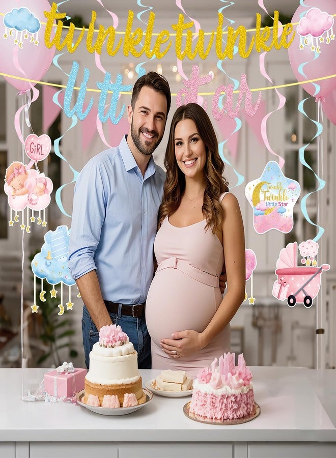 Romart Twinkle Twinkle Little Star Party Decorations, Twinkle Party Supplies Decor, Includes 2 Banners, 8 Swirls for Gender Reveal Baby Shower Parties - Image 4