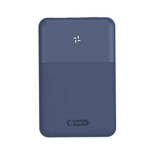 Toreto Power Tint Slim & Compact Power Bank 22.5W Fast Charging, USB & Type C Output, Quick Charge for iPhone, Android Mobile & Tablets, Earbuds (Blue, 10000, Milliamp Hours) - Image 1