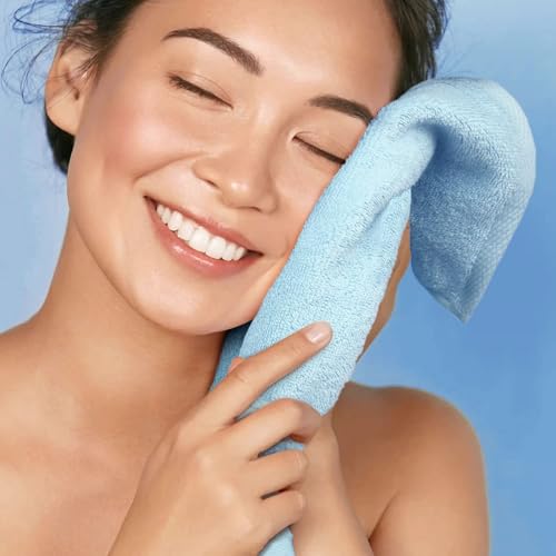 Cleanbear 100% Cotton Wash Cloths 12 Pack Bath Washcloths Facecloths, 13 by 13 Inches Large Bathroom Washcloth Set 12 Assorted Colors (Multi, 12) - Image 4