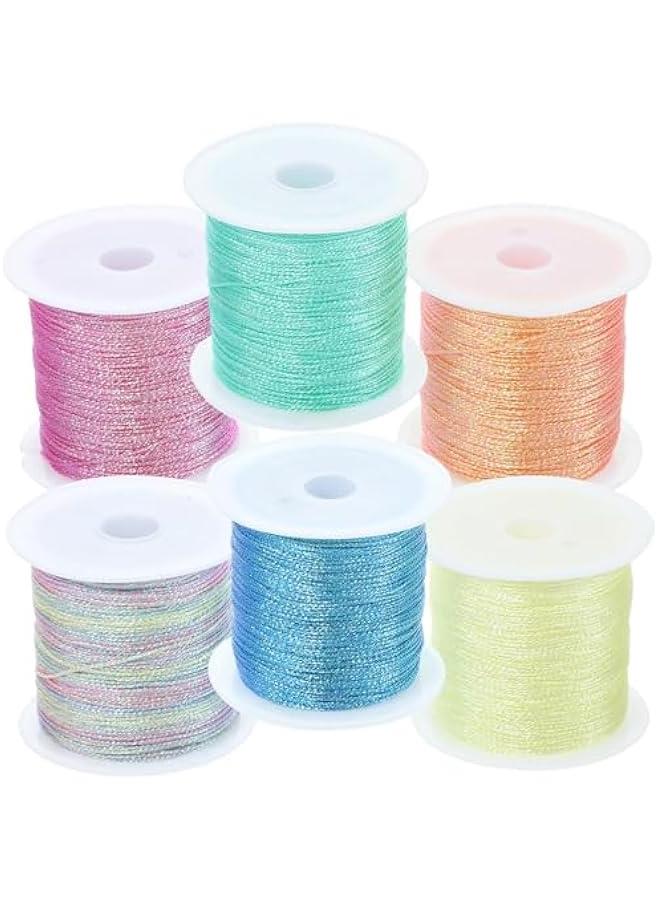 FYLX 6 Lanyard Rolls for Bracelet Crafting Waxed Polyester Cord Jewelry Making Rope Ideal for DIY Friendship Bracelets - Image 1