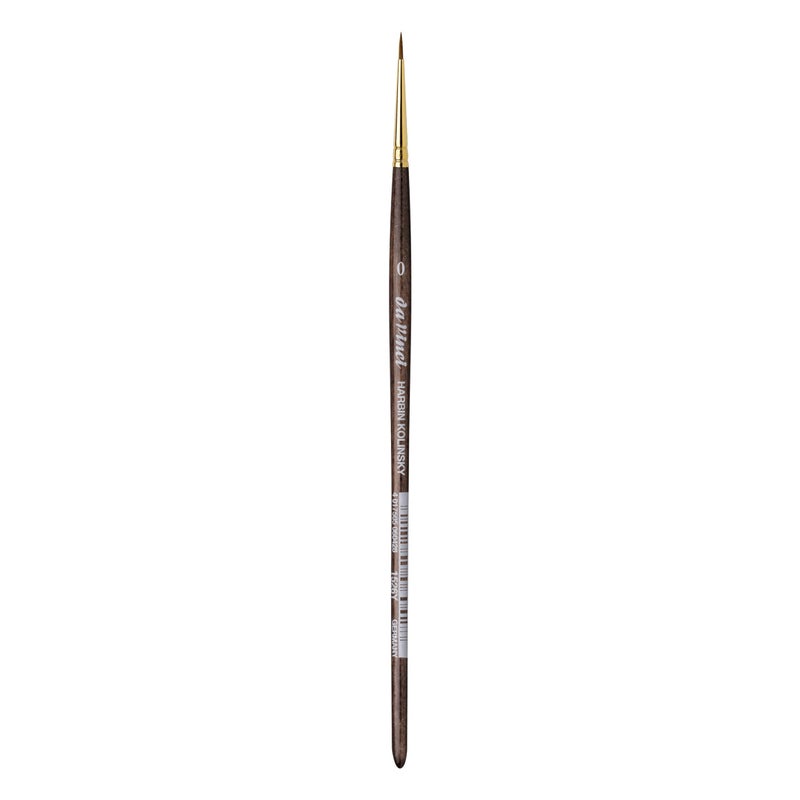 da Vinci Brushes da Vinci Watercolor Series Paint Brush, Round Harbin Kolinsky Red Sable with Black Handle, Size 0 (1526Y-0) - Image 1