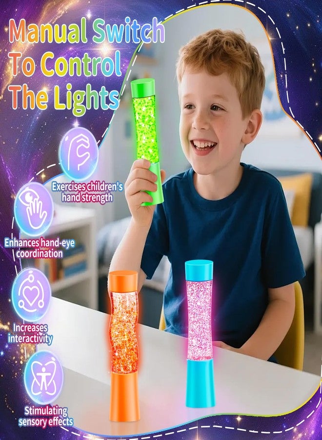 Subao 3 Pack Light Up Sensory Tubes with Switch Anxiety Relief Items,Fidget Toys for Kids&Adults,Sensory Toys for Kids with Autism Calm Down Corner Supplies,Preschool&Kindergarten Classroom Must Haves - Image 3