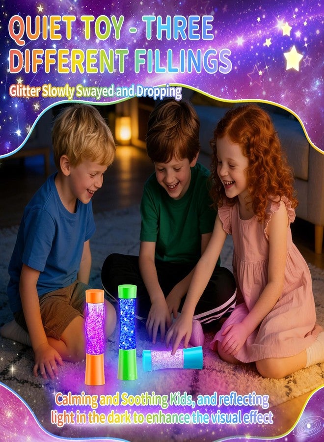 Subao 3 Pack Light Up Sensory Tubes with Switch Anxiety Relief Items,Fidget Toys for Kids&Adults,Sensory Toys for Kids with Autism Calm Down Corner Supplies,Preschool&Kindergarten Classroom Must Haves - Image 4