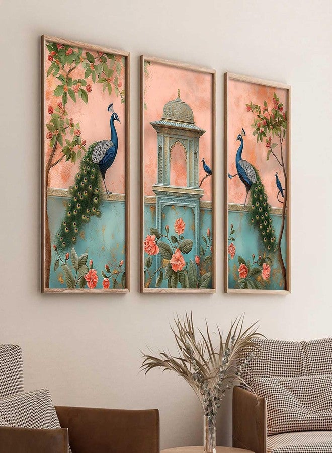 kotart Traditional Big Size Wall Painting With Frame For Living Room Bed Room Hotel Wall Décor Digital Reprint Engineered Wood Set of 3 (Art 3, 13x25 inch, Framed) - Image 4