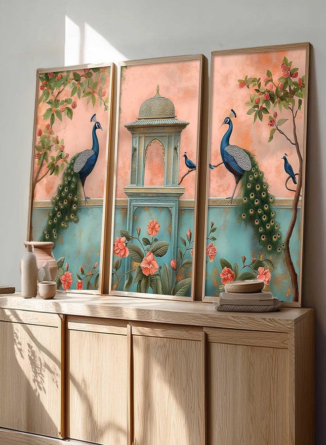 kotart Traditional Big Size Wall Painting With Frame For Living Room Bed Room Hotel Wall Décor Digital Reprint Engineered Wood Set of 3 (Art 3, 13x25 inch, Framed) - Image 5