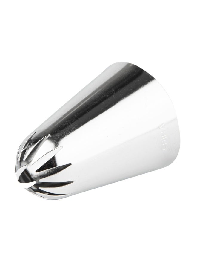 Restaurantware Pastry Tek Piping Tip, 1 Reusable Drop Flower Icing Tip - #1E, Withstands Dent, Stainless Steel Pastry Tip, Dishwashable, Decorate Cupcakes, Cakes, or Cookies - Image 1