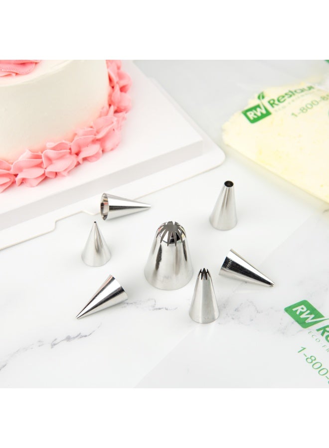 Restaurantware Pastry Tek Piping Tip, 1 Reusable Drop Flower Icing Tip - #1E, Withstands Dent, Stainless Steel Pastry Tip, Dishwashable, Decorate Cupcakes, Cakes, or Cookies - Image 5