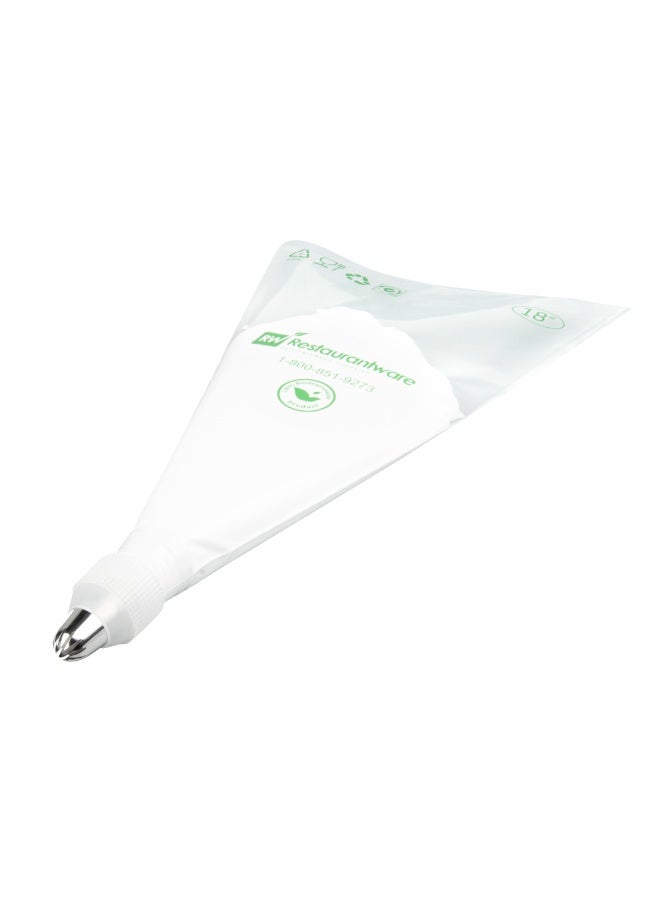 Restaurantware Pastry Tek Piping Tip, 1 Reusable Drop Flower Icing Tip - #1E, Withstands Dent, Stainless Steel Pastry Tip, Dishwashable, Decorate Cupcakes, Cakes, or Cookies - Image 2