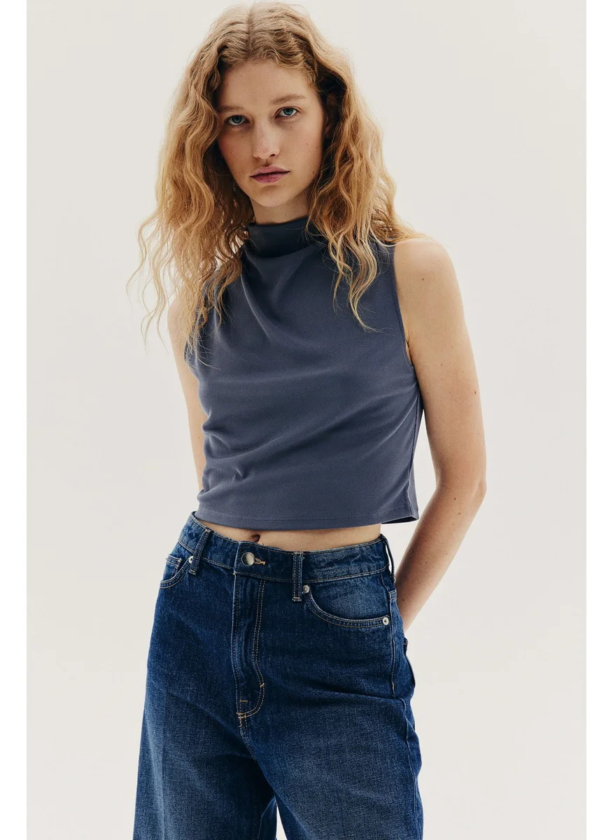 H&M Ribbed Turtleneck Top