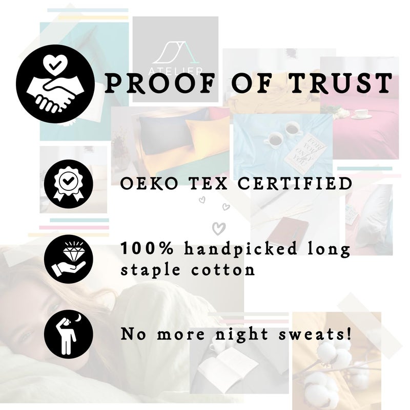 Atelier 4-Piece Bed Sheet Sets 100% Cotton Hotel Luxury 400 Thread Count Percale Weave Easy Wash Care | Dark Blue | King - Image 5