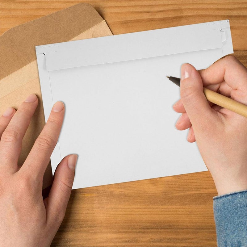 25pcs Rigid Self-seal Mailing Envelopes A5 25×16.3cm 250g Cardboard Photo Document Mailers Stay Flat Shipping Envelopes for Office and Documents - Image 5