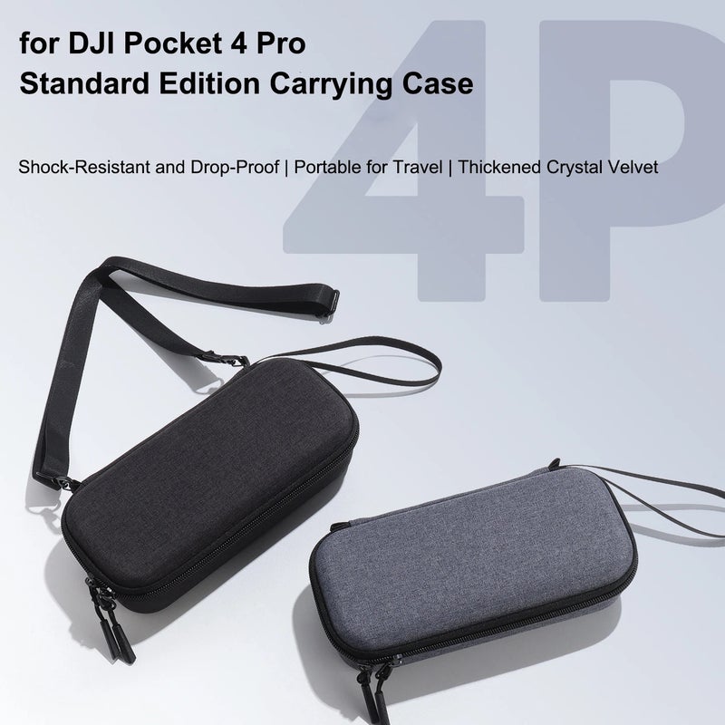 حقيبة حمل لجيب DJI Osmo Pocket 4Pro قياسية مقاومة للصدمات بغلاف صلب من EVA مع حزام قابل للتعديل حقيبة كتف متقاطعة - Image 3