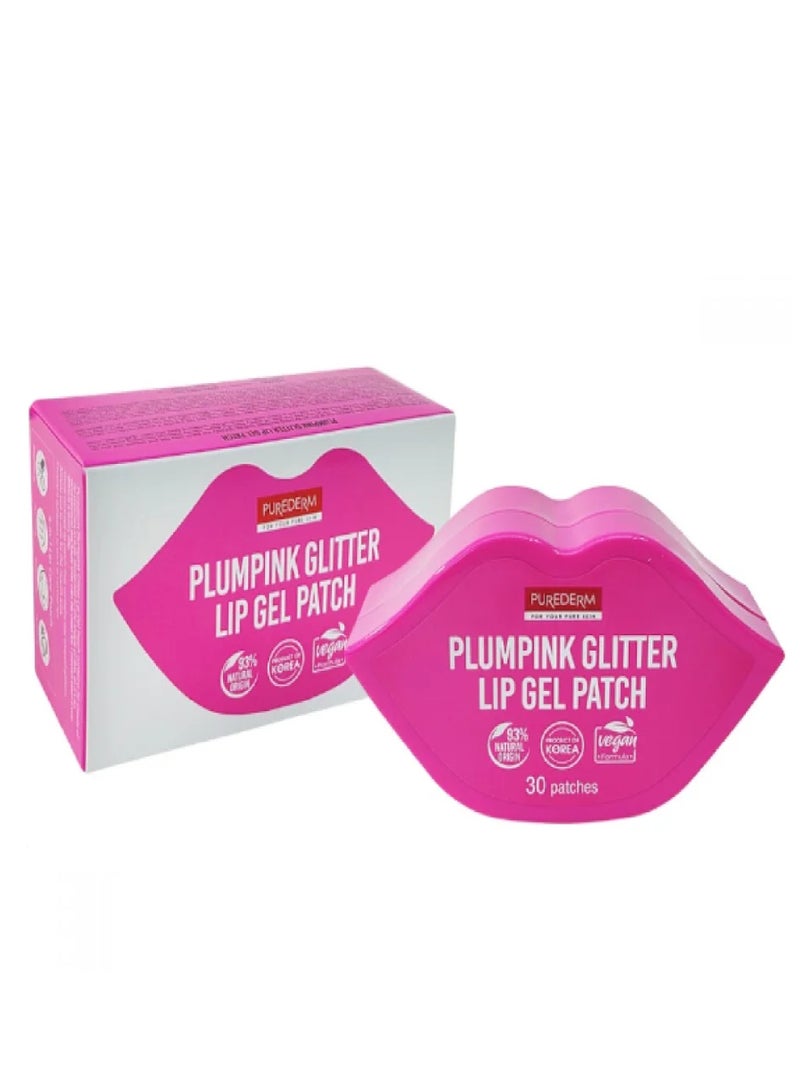 PUREDERM PLUMPINK GLITTER LIP GEL PATCH 30'S