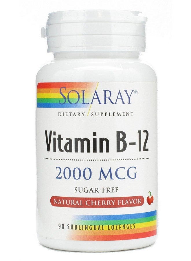 Solaray Vitamin B 12 2000mcg, 90 Lozenges - Image 1