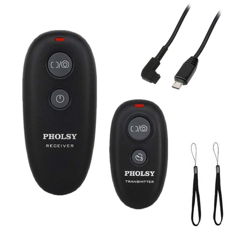PHOLSY Wireless Shutter Release Remote Control for Sony a1, a9, 9M2, a7M4, a7M3, a7RM2, a7RM3, a7RM4, a3500, a6600, a6500, a6400, a6100, RX100M4, RX100M6, RX100M7, RX10M4, HX99, a68, a77, a350 - Image 1
