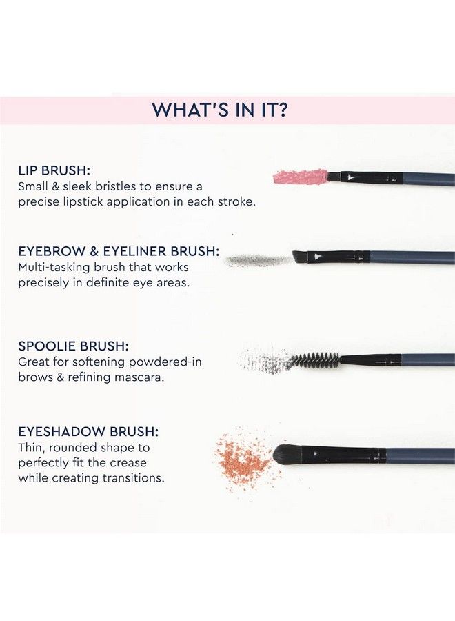 GUBB Makeup Brush Set Of 8 Makeup Brushes Powder Foundation Flat Eyeshadow Blush Mascara Eyeliner Lip & Eyeshadow Blending Brush High Definition Results With Fewer Simple Strokes - Image 5