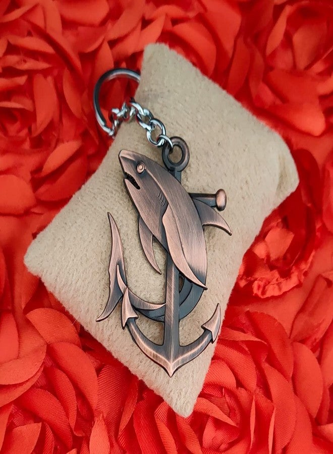 M Men Style Ocean Nautical Anchor Dolphin Sea-life Keyring Car Bike Home Office Birthday Gift To Friends Copper Zinc And Metal Keychain For Men And Women - Image 5