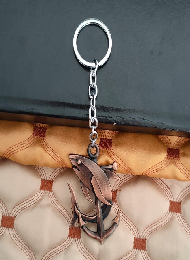M Men Style Ocean Nautical Anchor Dolphin Sea-life Keyring Car Bike Home Office Birthday Gift To Friends Copper Zinc And Metal Keychain For Men And Women - Image 4