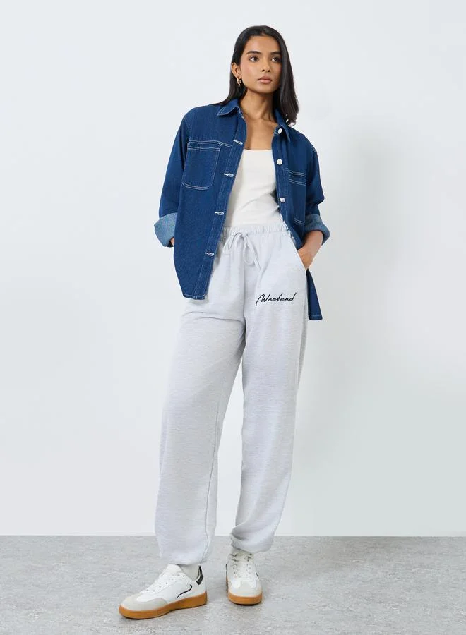 تايك تو Take Two Embroidered Relaxed Fit Joggers