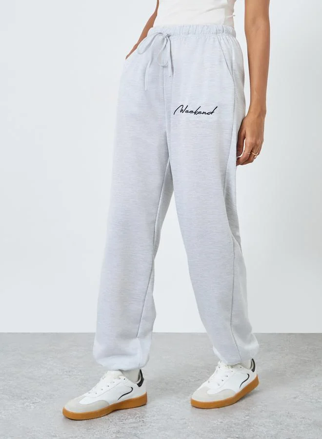 تايك تو Take Two Embroidered Relaxed Fit Joggers
