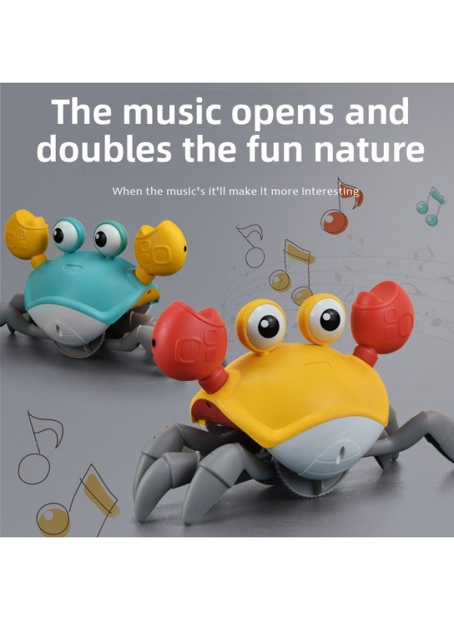 Crab Electric Toys That Can Climb And Move, Sense And Escape 1-2-year-old Babies Attract Babies, Boys And Girls.-Color:Deep Sea Blue☆Gift Box 【rechargeable Model】 Electric Sensor/with Light And Music-Scale:Official Standard - Image 3