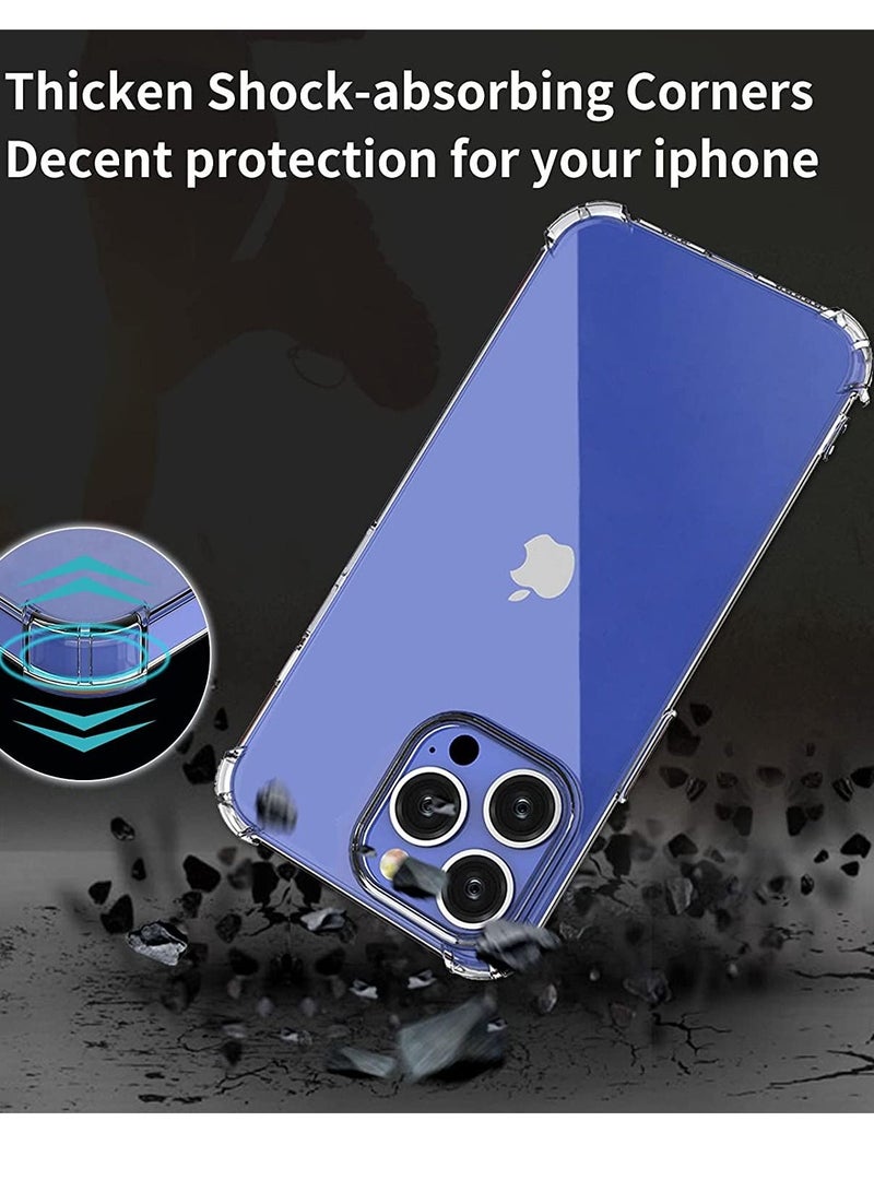 shAyzee Shockproof Phone Air-Guard Corners, Slim Thin and Non-Yellowing Crystal Clear Protective Case Compatible with iPhone 13 Pro 6.1 inch - Image 3
