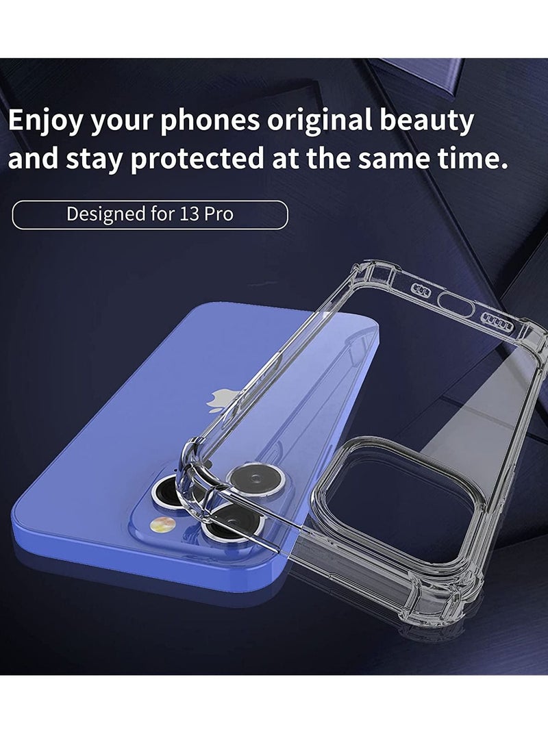 shAyzee Shockproof Phone Air-Guard Corners, Slim Thin and Non-Yellowing Crystal Clear Protective Case Compatible with iPhone 13 Pro 6.1 inch - Image 2