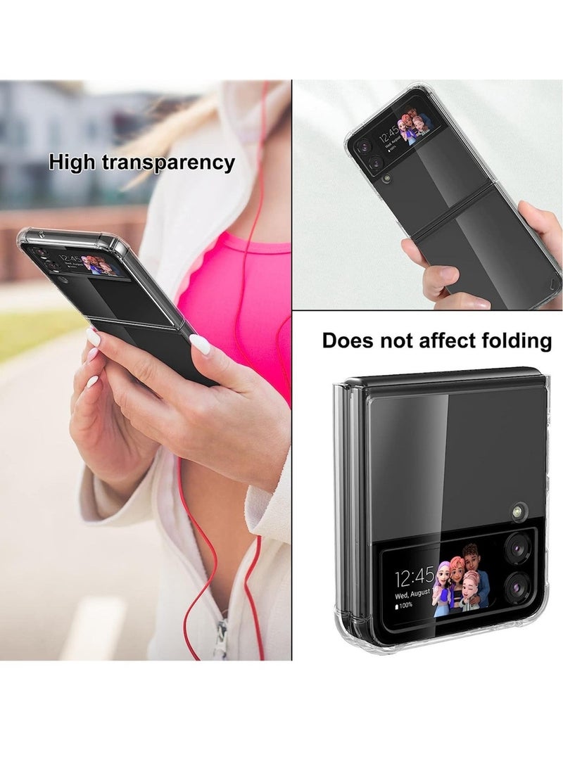 Raxoom Samsung Galaxy Z Flip 4 5G Clear Case,[Hard PC][Reinforced Corners][Slim&Lightweight] Shockproof Protective Phone Case - Image 5