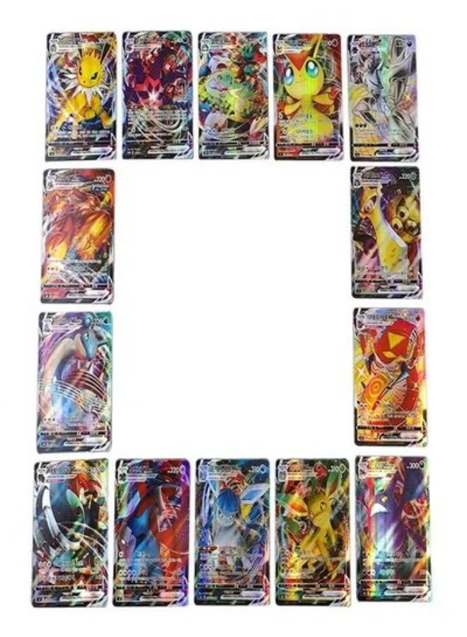 Pokemon Set of 2 (55 Pieces) Black Pokémon Cards Golden Foil Set Including Vmax Rares V Series GX EX Rares Charizard Common Cards - Image 5