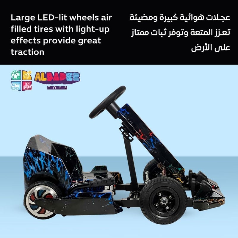 ALBADER Kids Karting Car - 36V Electric Drifting Scooter with LED Wheels and Music Effects - Image 2