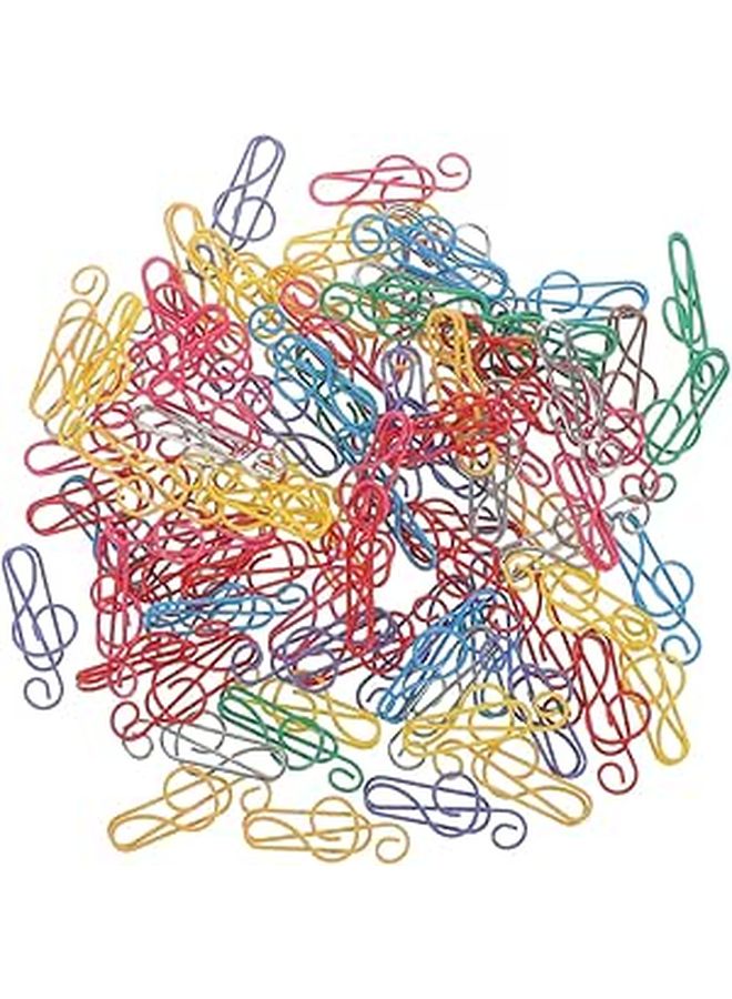 100 Music Note Paper Clips Metal Clamp for Office Document Organization School Supplies - Image 1