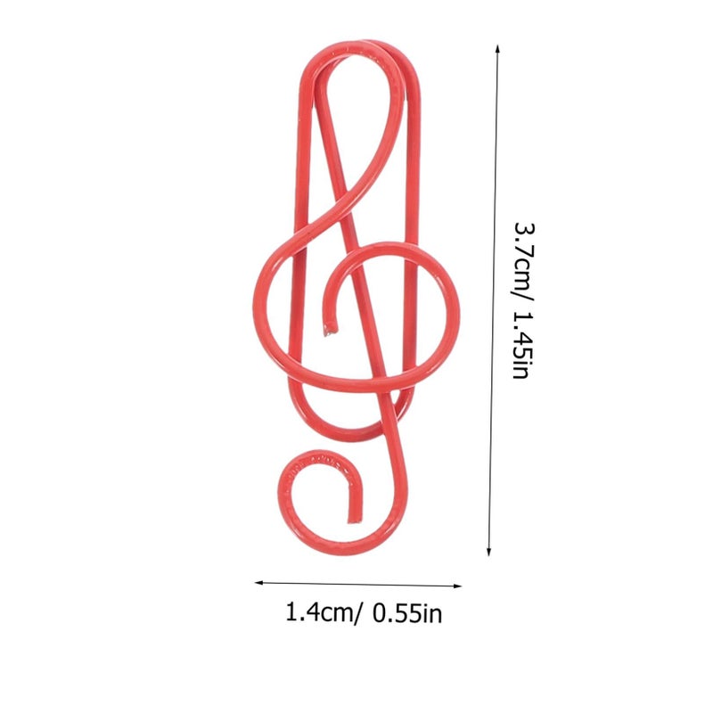100 Music Note Paper Clips Metal Clamp for Office Document Organization School Supplies - Image 3