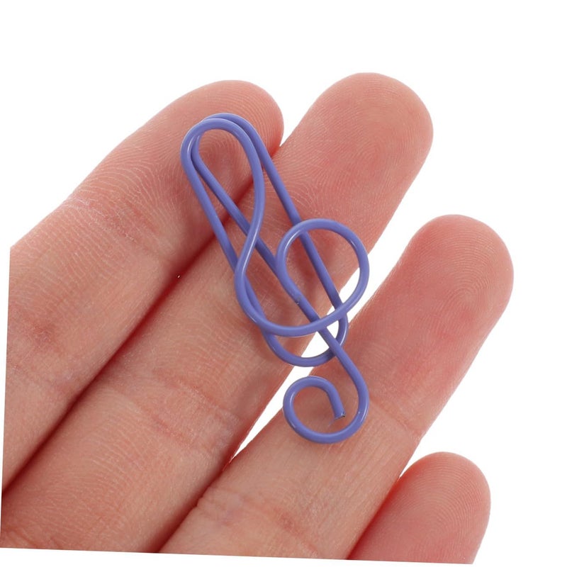 100 Music Note Paper Clips Metal Clamp for Office Document Organization School Supplies - Image 5