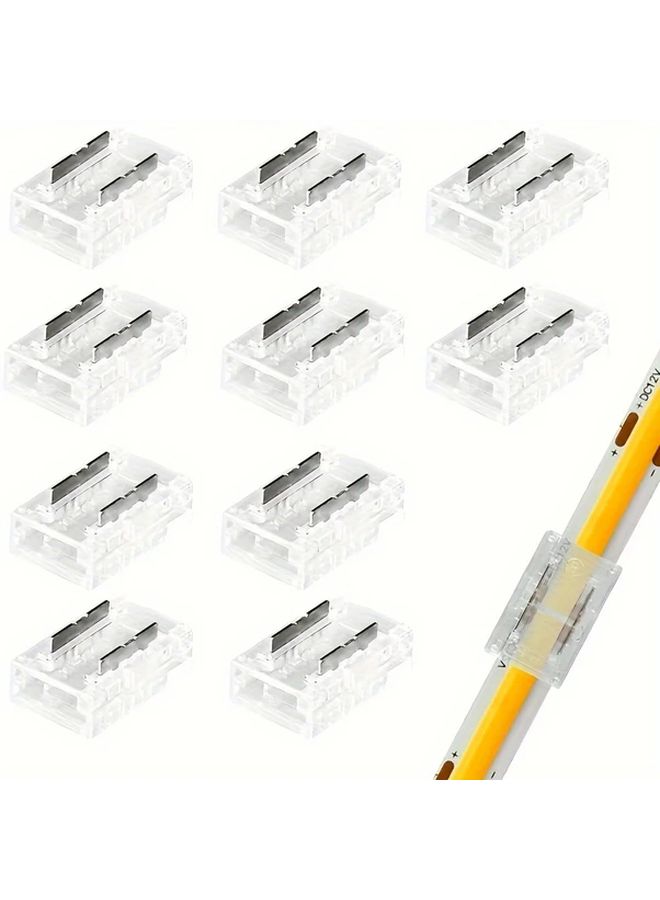 6pcs 8mm Copper Clip Connectors For COB SMD Strip Lights Non Insulated - Image 2