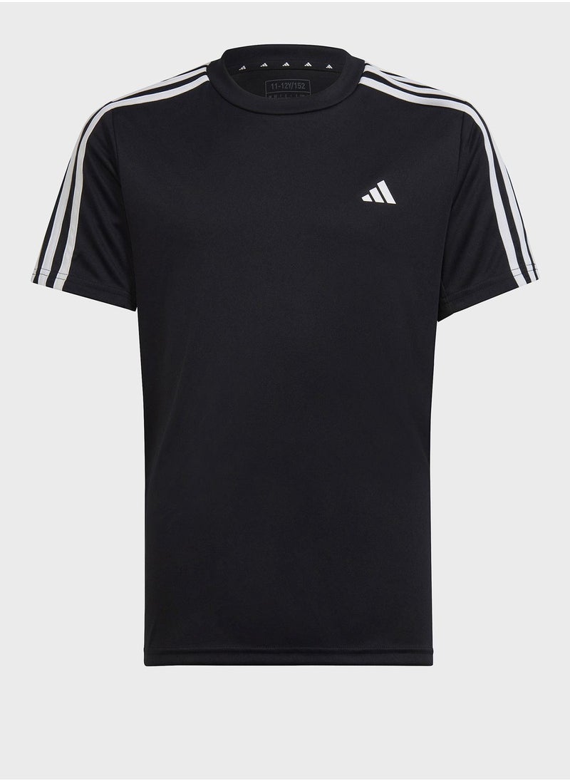 Adidas - Kids Train Essential 3 Stripes T-Shirt - Image 1