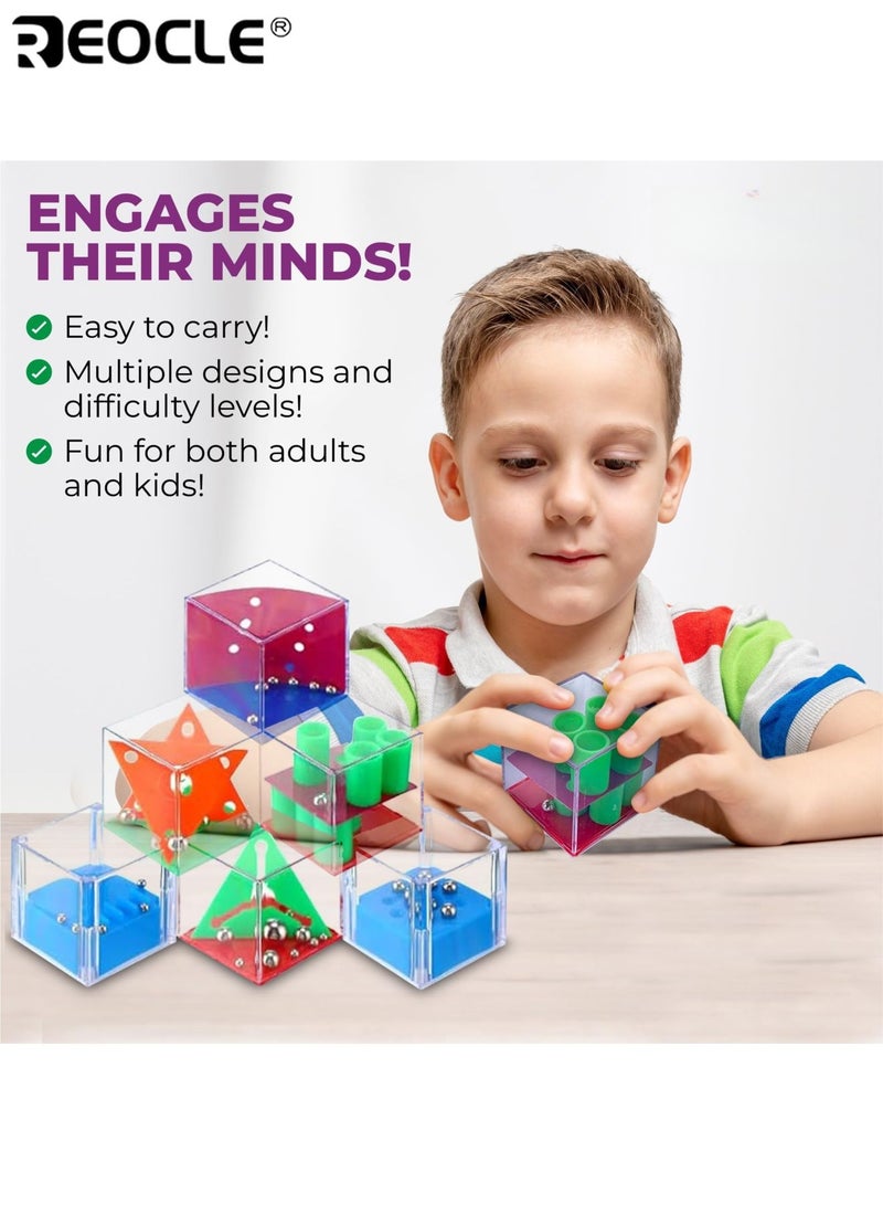 REOCLE 24PCS Brain Teaser Puzzles Cubes for Kids IQ Maze Game Puzzle Balance Game Challenges Suitable for Kids Mini Games Party Favors Fun Educational Improve Logical Thinking Ideal for Kids Play - Image 4