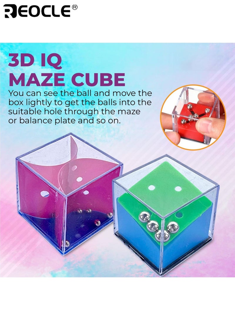 REOCLE 24PCS Brain Teaser Puzzles Cubes for Kids IQ Maze Game Puzzle Balance Game Challenges Suitable for Kids Mini Games Party Favors Fun Educational Improve Logical Thinking Ideal for Kids Play - Image 3