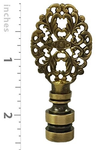 Royal Designs Inc تصميمات ملكية قاعدة مصنوعة من الفيلغري على شكل بيضاوي 2.25" لغطاء المصباح، نحاس عتيق - مجموعة من 2 - Image 3