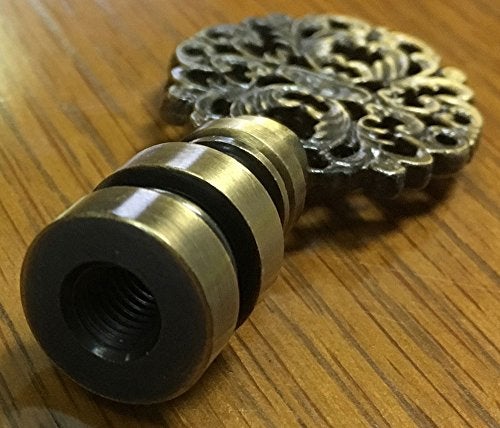 Royal Designs Inc تصميمات ملكية قاعدة مصنوعة من الفيلغري على شكل بيضاوي 2.25" لغطاء المصباح، نحاس عتيق - مجموعة من 2 - Image 2