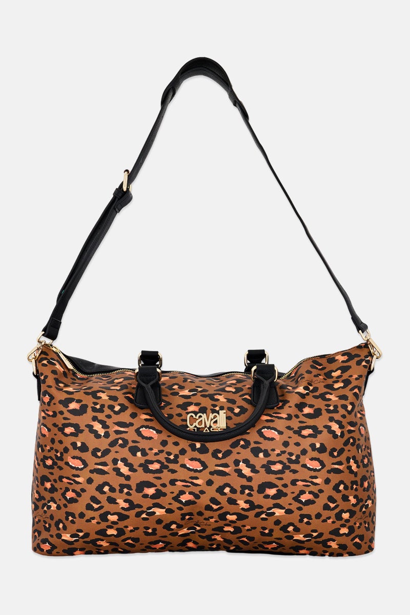 Cavalli Class Women Animal Pattern Tote Bag, Multicolor - Image 1