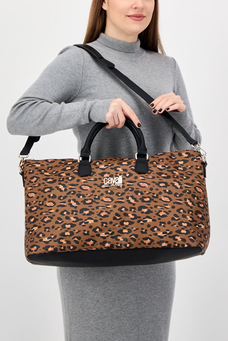 Cavalli Class Women Animal Pattern Tote Bag, Multicolor - Image 2