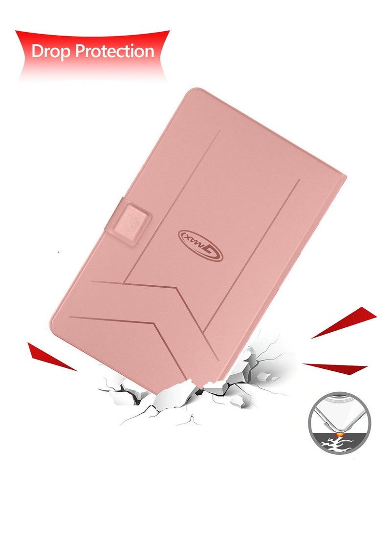 GMAX غطاء فليب ذكي من جلد PU الفاخر مع خاصية النوم التلقائي والإيقاظ لجهاز Honor Pad X8a بحجم 11 بوصة 2024 - وردي ذهبي - Image 3