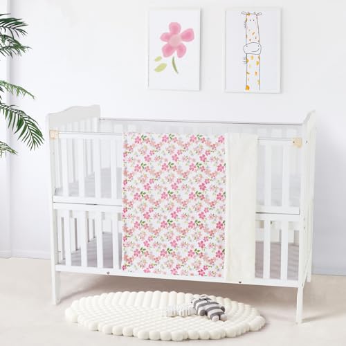 CREVENT 30X40 Cute Cozy Fluffy Warm Baby Blanket for Girls Boys Infants Toddlers BeddingCribCotStroller Baby Shower Birthday Newborns Gift Wildflower - Image 3