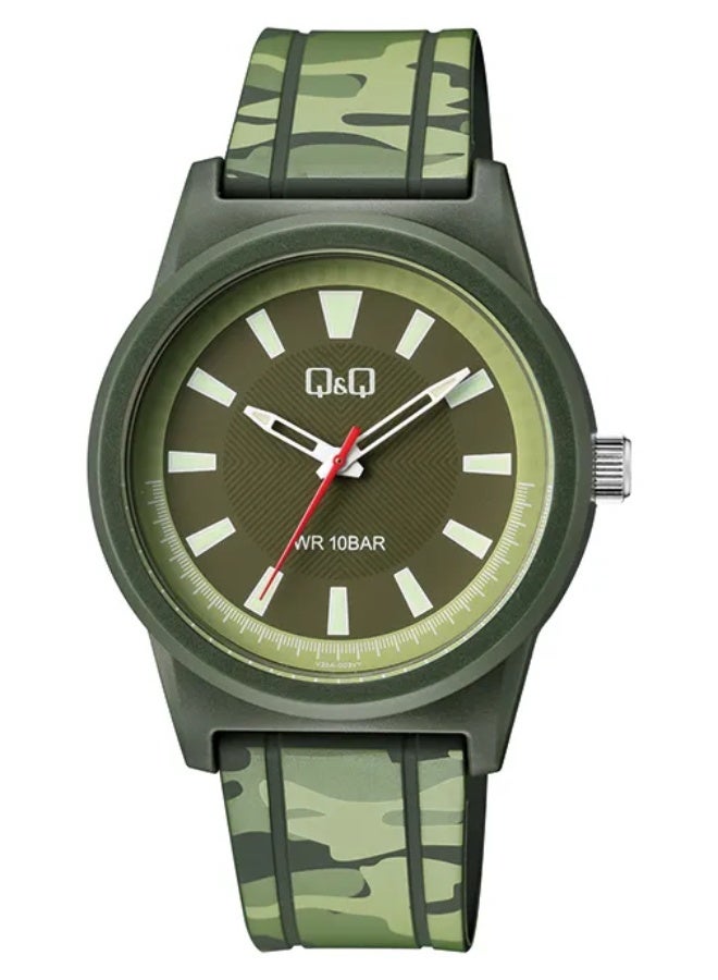 Q&Q Men's Analog Quartz Watch, Green - V35A-003VY - Image 2