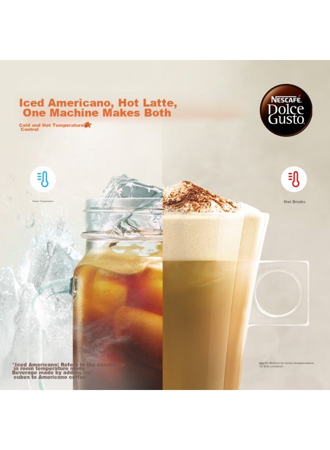 دولسي قوستو Dolce Gusto ماكينة قهوة نستله دولتشي غوستو، ماكينة فردية صغيرة، نسخة ترقية أوتوماتيكية بالكامل، وظيفة نقع جديدة، 4 إعدادات درجة حرارة - Image 3
