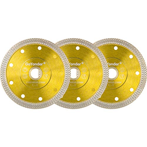 GoYonder 3 عبوة 45D115mm شفرة منشار سيراميك ألماسية فائقة النحافة لقطع السيراميك أو البلاط الخزفي