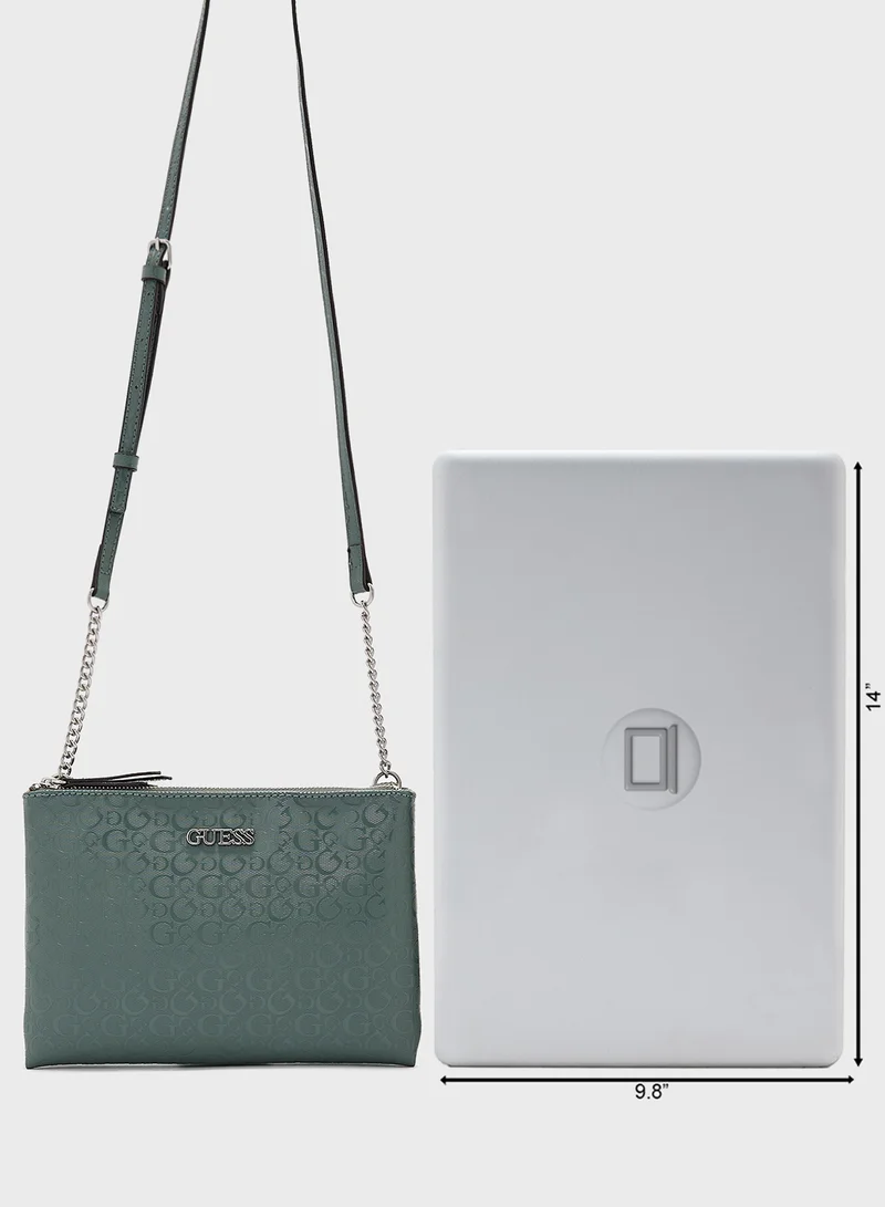 GUESS Tidewood Mini Double Zip Crossbdy